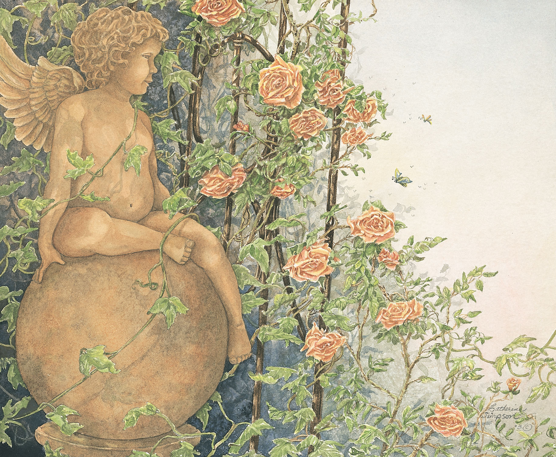 Rose Garden Angel by Catherine Simpson