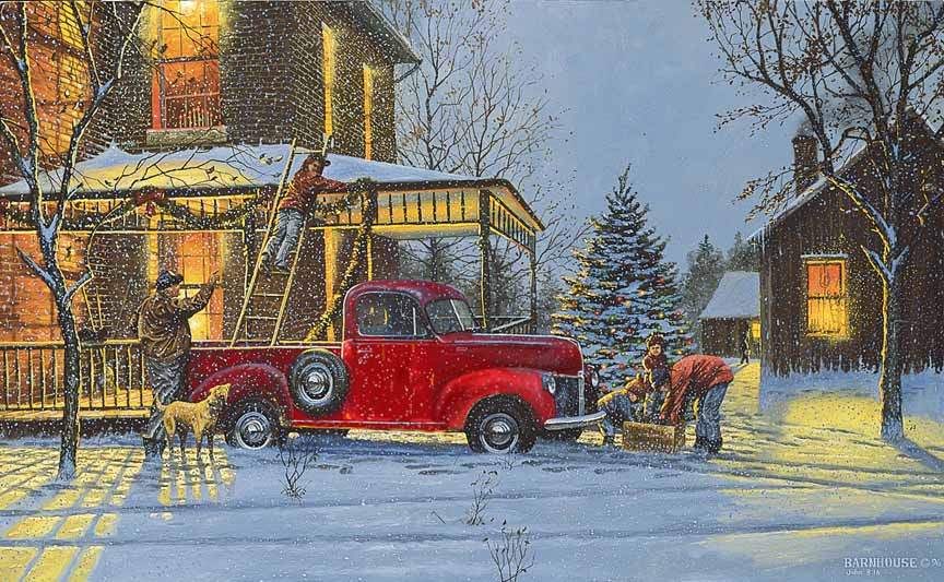 DB – An Old Fashioned Christmas – Red Truck © Dave Barnhouse