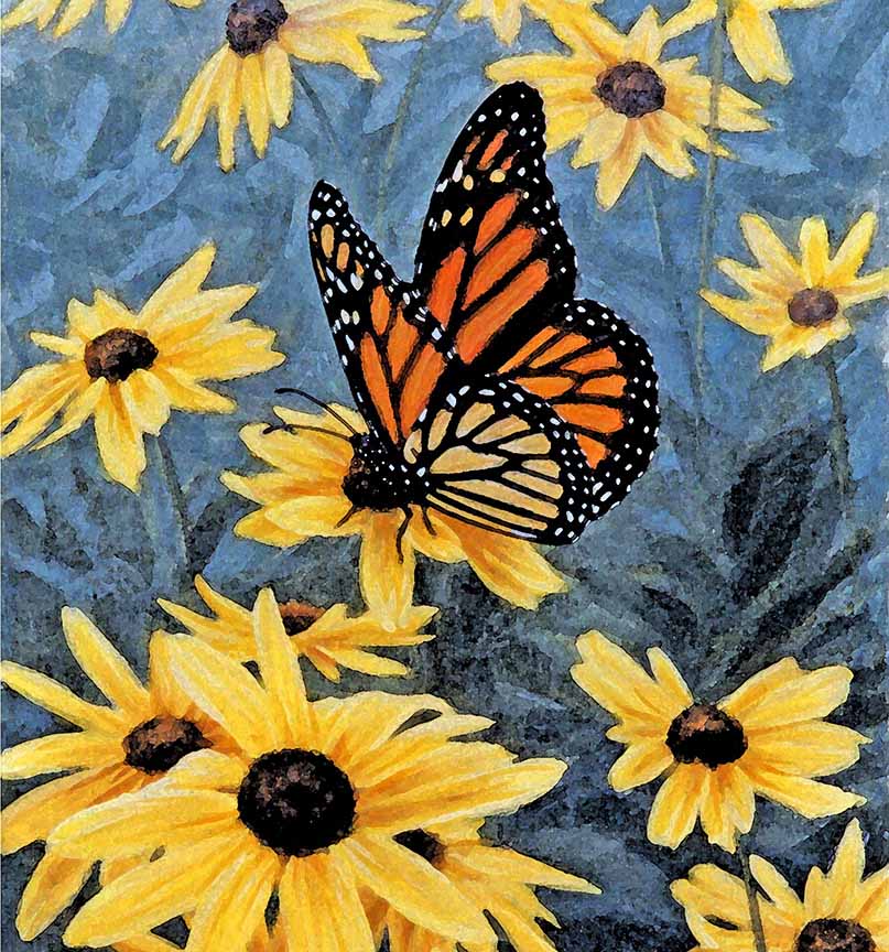 BH2 – Butterfly – Butterfly Morning – Monarch Butterfly (detail) © Beth Hoselton