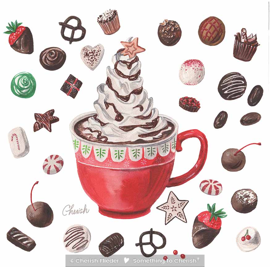 CF – Christmas C1320-02 Hot Chocolate Christmas Icons © Cherish Flieder