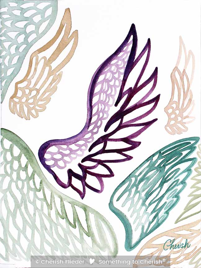 CF – Painted Design C1351-03 Angel Wings © Cherish Flieder