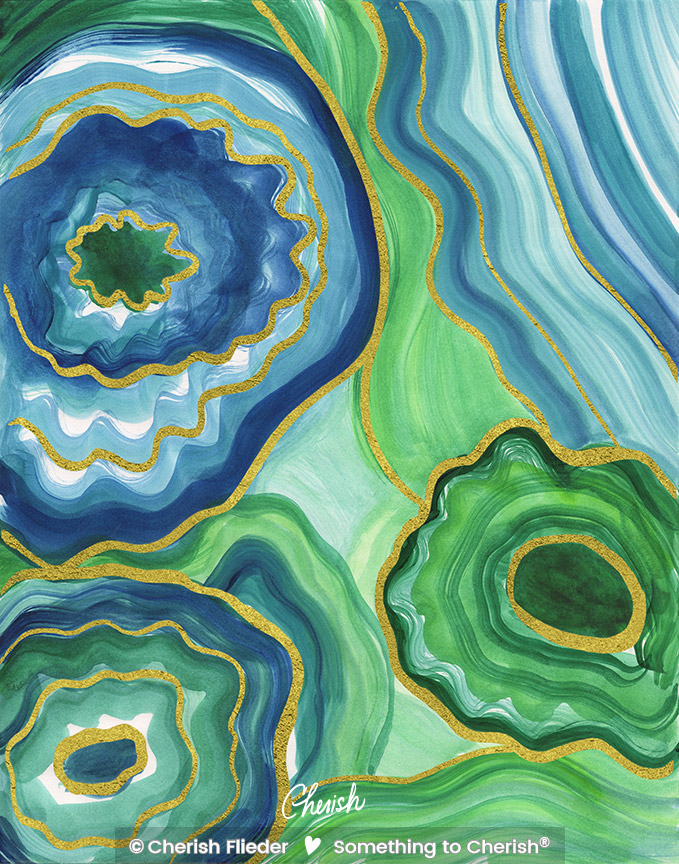 CF – Painted Designs C1705-01 Geode Whimsical © Cherish Flieder