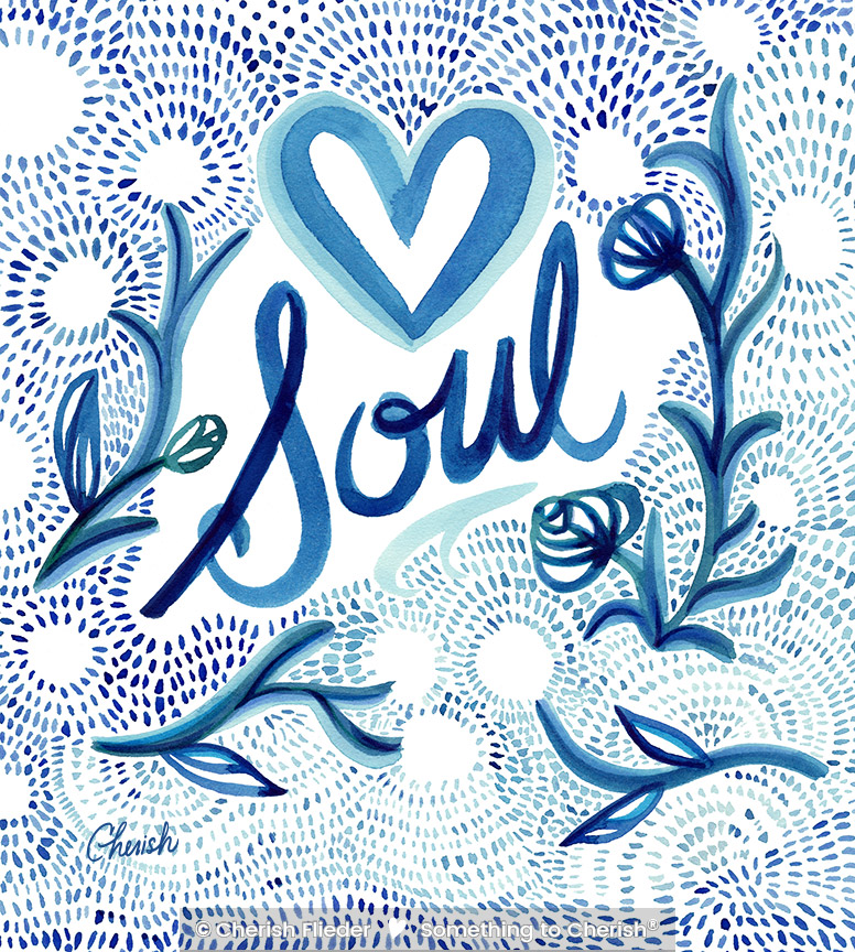 CF – Painted Designs C1706-03 Inky Blues Heart and Soul © Cherish Flieder