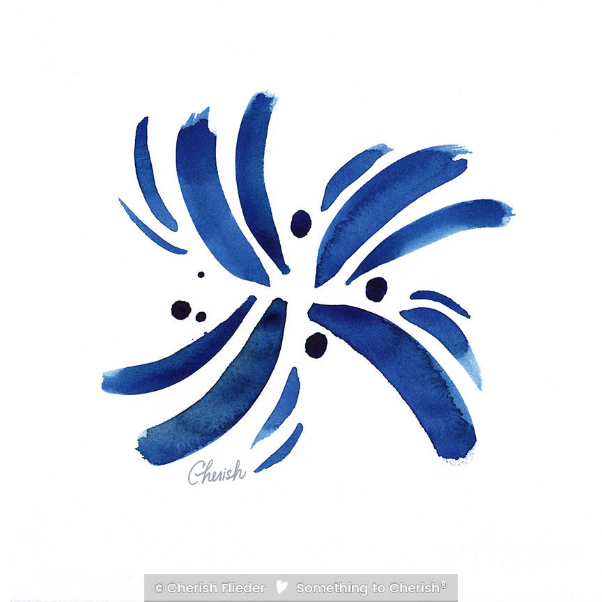 CF – Painted Designs C1708-14 Blueberry Blush Motif