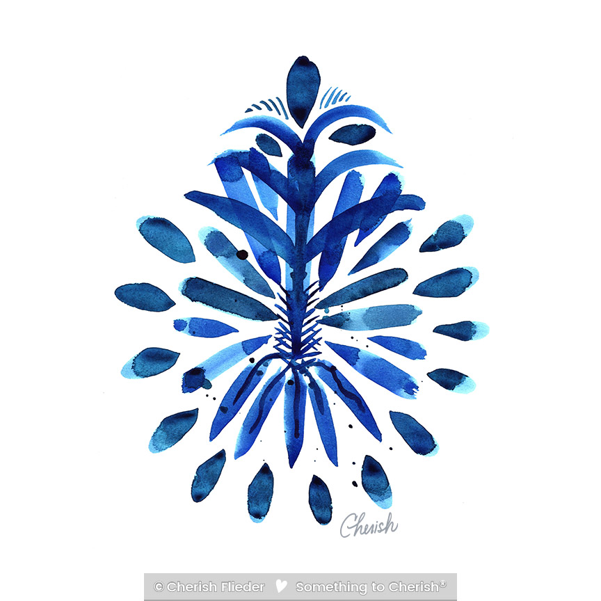 CF – Painted Designs C1708-16 Blueberry Blush Motif