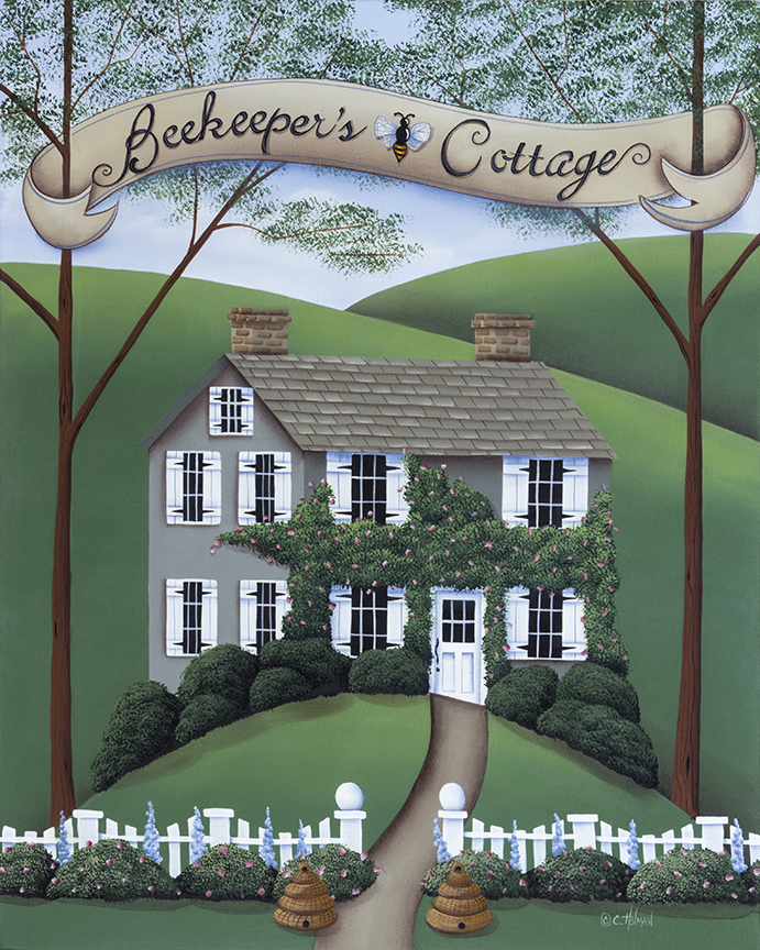 CH – Folk – Beekeeper’s Cottage Print © Catherine Holman