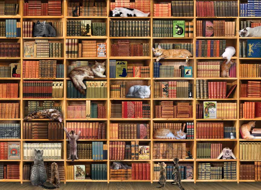 CHIC – Cat Library 80216 © Cobble Hill Puzzle Company
