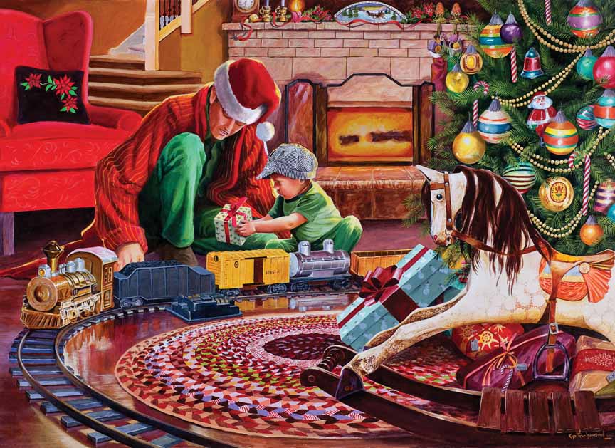 CHIC – ChristmasTreeTrain © Cobble Hill Puzzle Company