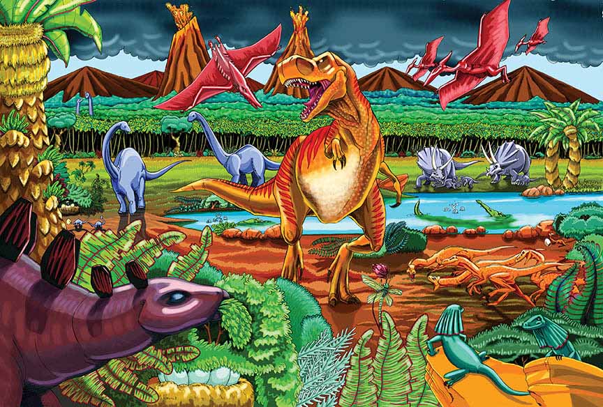 CHIC – Dinosaur Volcano 55106 © Cobble Hill Puzzle Company