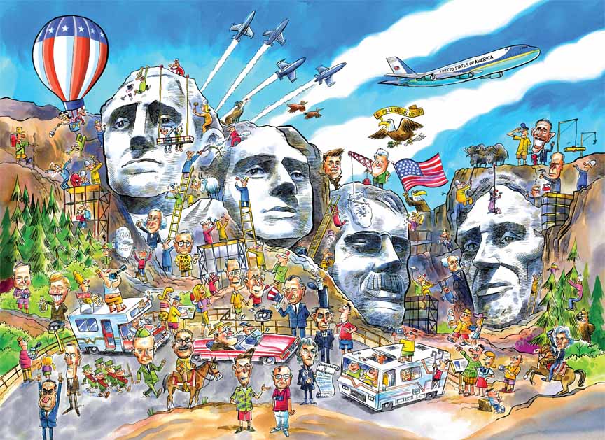 CHIC – Doodle Town – Mount Rushmore 53503 © Cobble Hill Puzzle Company