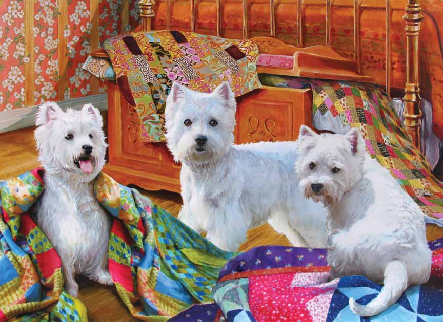 CHIC – Quilted Westies © Cobble Hill Puzzle Company
