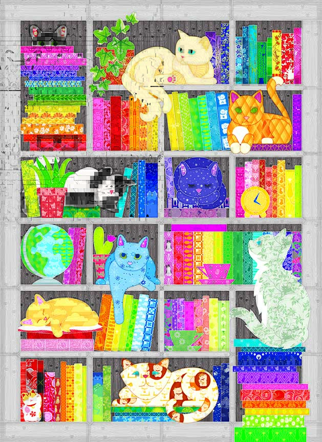 CHIC – Rainbow Cat Quilt © Cobble Hill Image Collection