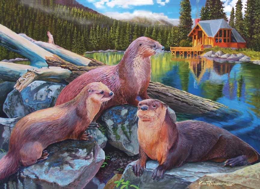 CHIC – River Otters 80164 © Cobble Hill Puzzle Company