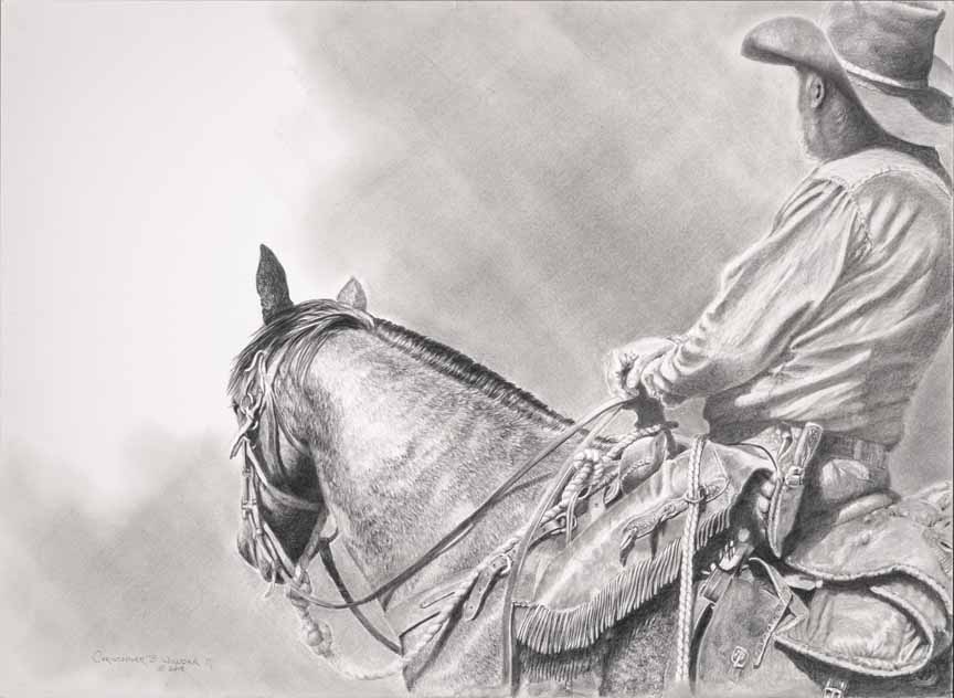 CW – Cowboy Drawing © Christopher Walden