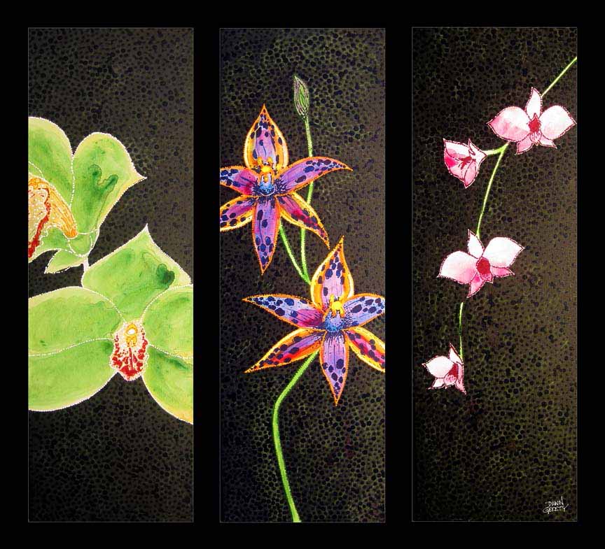 DG3 – Flowers – Orchid Triptych © Dawn Gerety