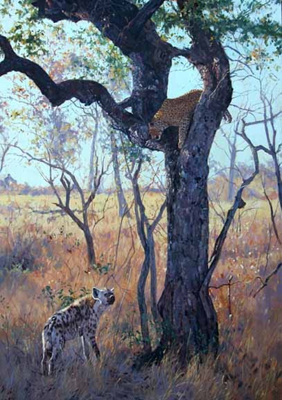 DP2 – Stand-Off- Leopard and Hyena © Dino Paravano