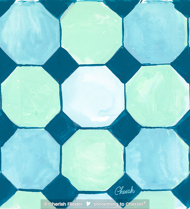 CF – Painted Designs C2225-02 Laguid Diamond Tile © Cherish Flieder