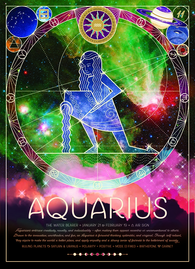 CHIC – Astrology – Aquarius 45021 © Cobble Hill Puzzle Company
