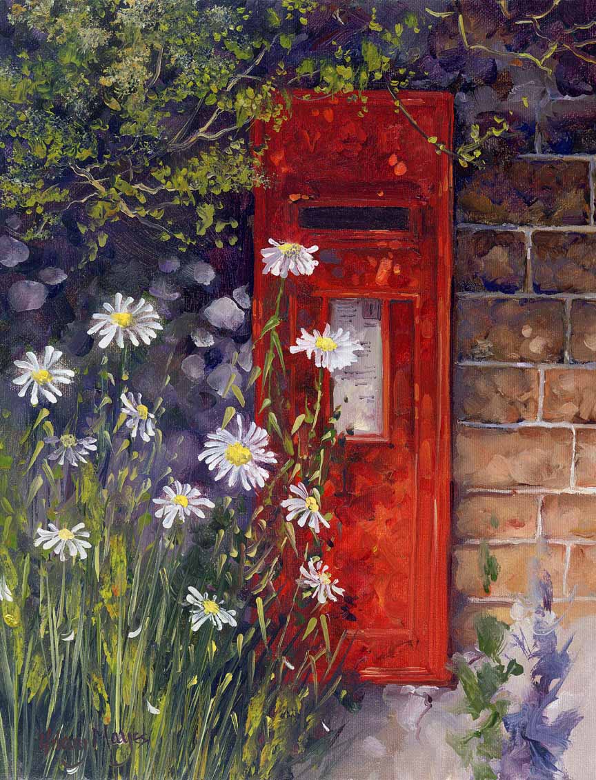 HM – Doors – Post Box with Flowers © Hilary Mayes