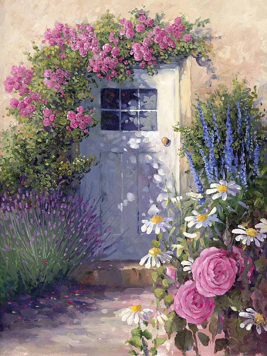 HM – Garden, Floral – Pink Roses Around the Door © Hilary Mayes