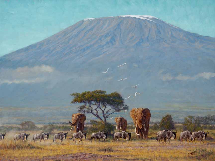 JB – African – Near the Foothills of Kilimanjaro © John Banovich