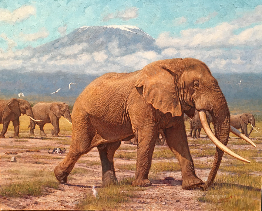 JB – African – Tusks of Kilimanjaro © John Banovich