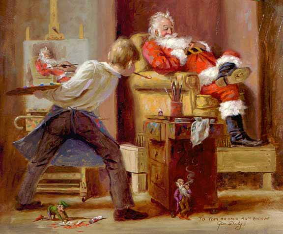 JD – Painting Santa © Jim Daly