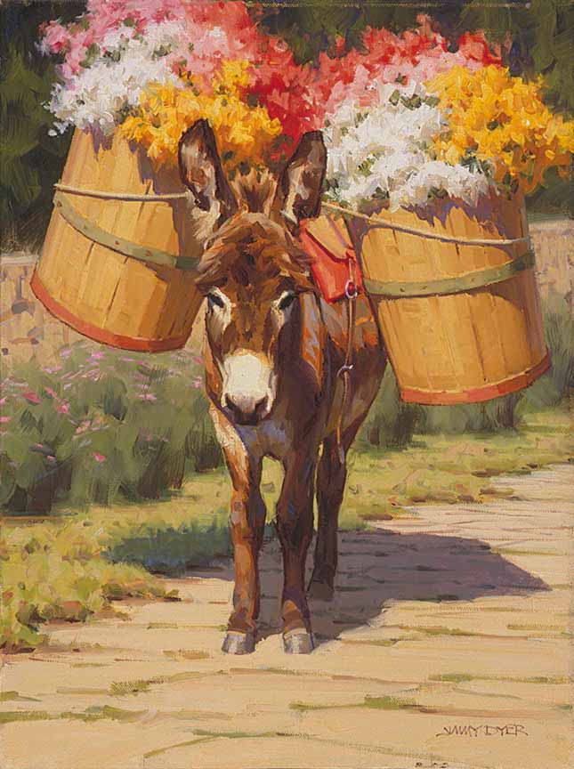 JD2 – Donkey – Donkey With Flowers © Jimmy Dyer