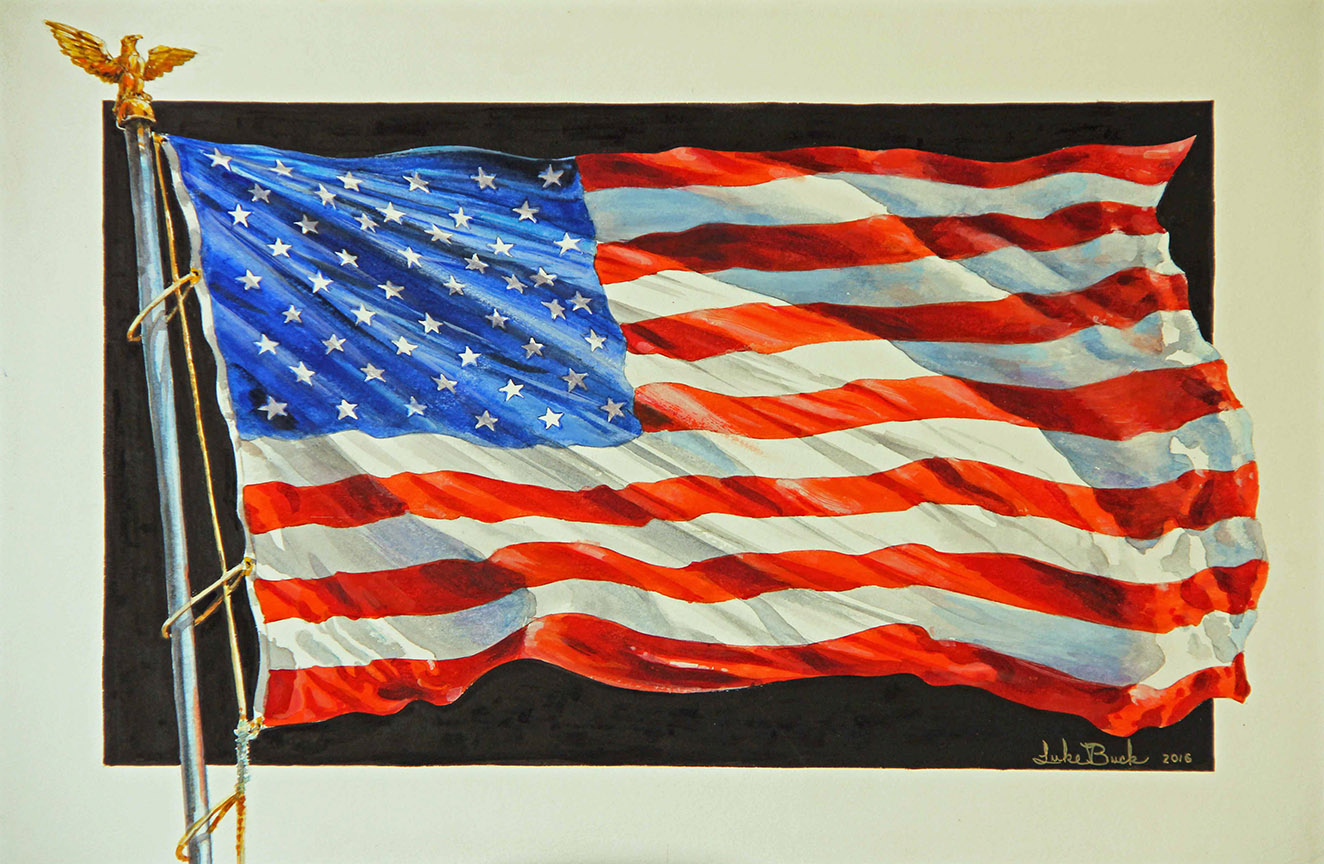 LB – Rural America – Coleen’s Flag 1601 © Luke Buck