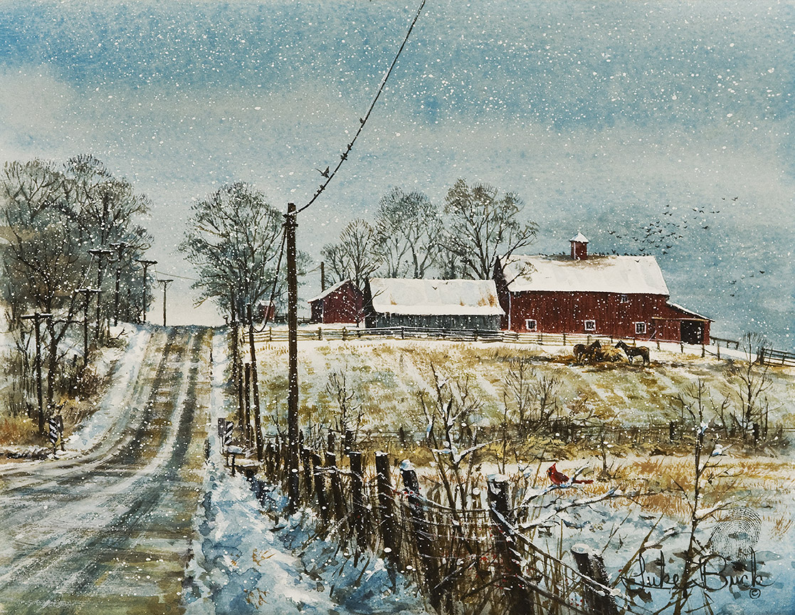 LB – Rural America – Winter on Nineveh Road 0926 © Luke Buck