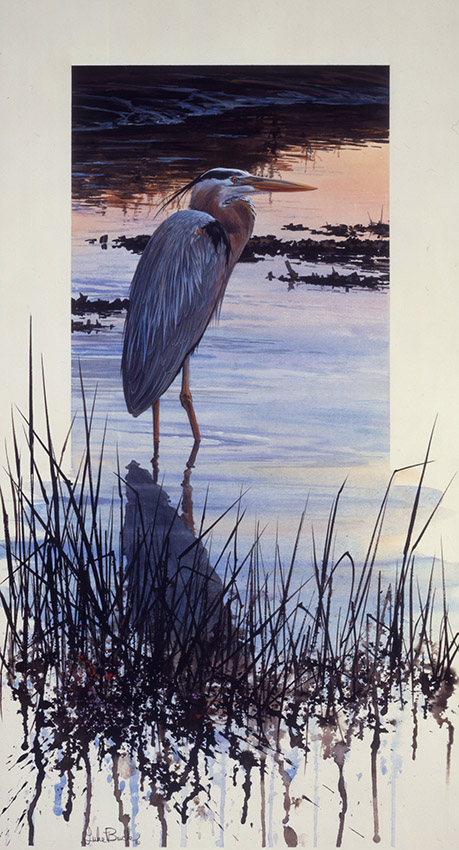 LB – Shorebirds – Twilight Time – Great Blue Heron © Luke Buck