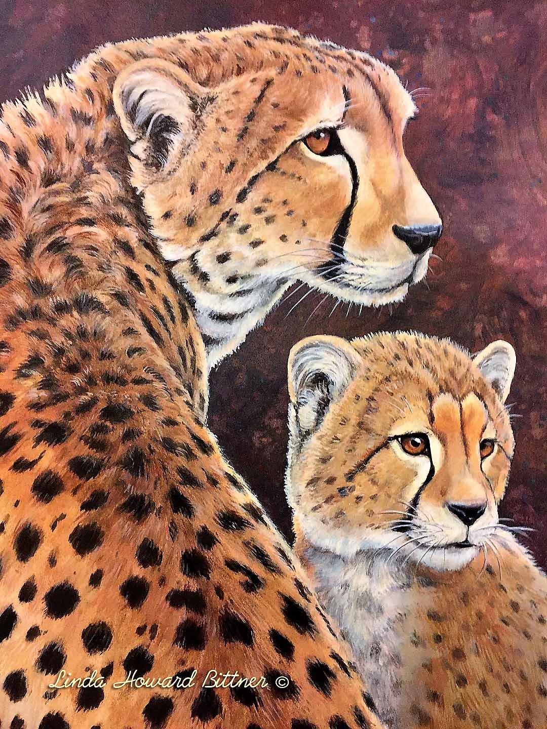 LHB – Mother and Cub – Cheetah © Linda Howard Bittner