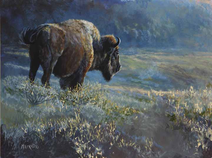 LMF – Buffalo in Landscape © Laura Mark-Finberg
