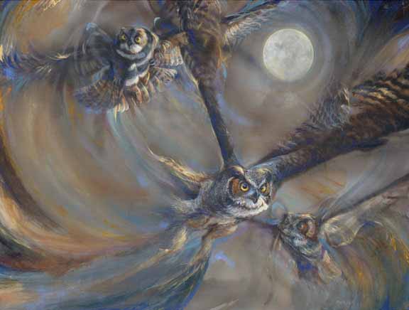 LMF – Great Horned Owl Moondancer © Laura Mark-Finberg