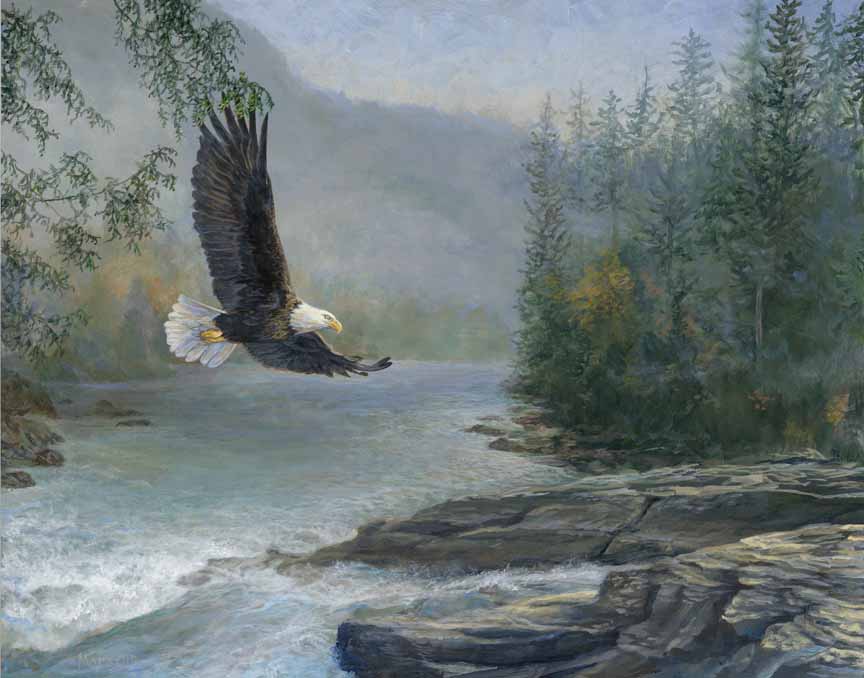 LMF – Montana Morning – Eagle © Laura Mark-Finberg