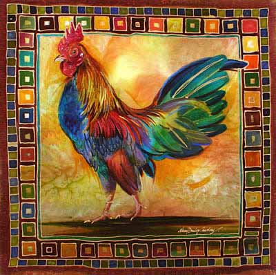NDC – Rooster – Bantam Rooster © Nancy Dunlop Cawdrey