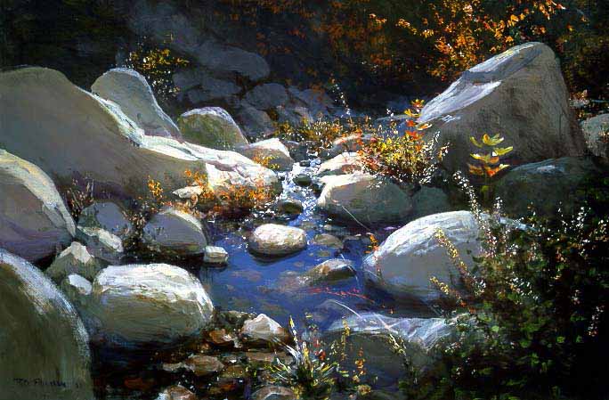 PE – Mission Creek – Autumn by Peter Ellenshaw #2067 © Ellenshaw.com