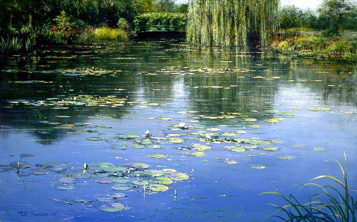 PE – Monet’s Pond and Garden by Peter Ellenshaw #2038 © Ellenshaw.com