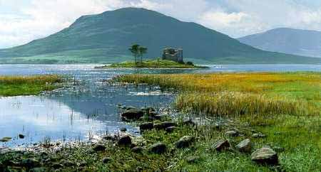 PE – O’ Malley’s Castle, Castlekirk, Lough Carrib, County Mayo by Peter Ellenshaw #1501 © Ellenshaw.com