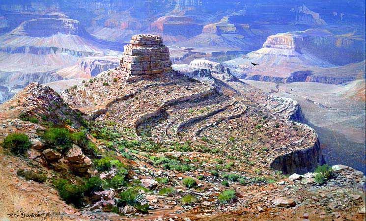 PE – South Kaibab Trail, Grand Canyon by Peter Ellenshaw #2034 © Ellenshaw.com