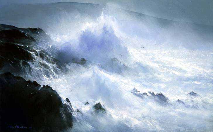 PE – Stormy Sea by Peter Ellenshaw #2064 © Ellenshaw.com