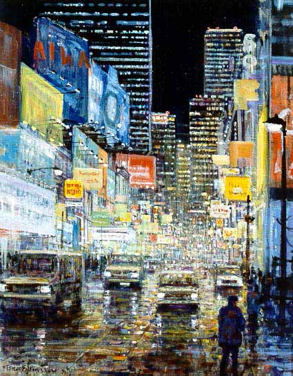PE – Times Square Street by Peter Ellenshaw #2046 © Ellenshaw.com