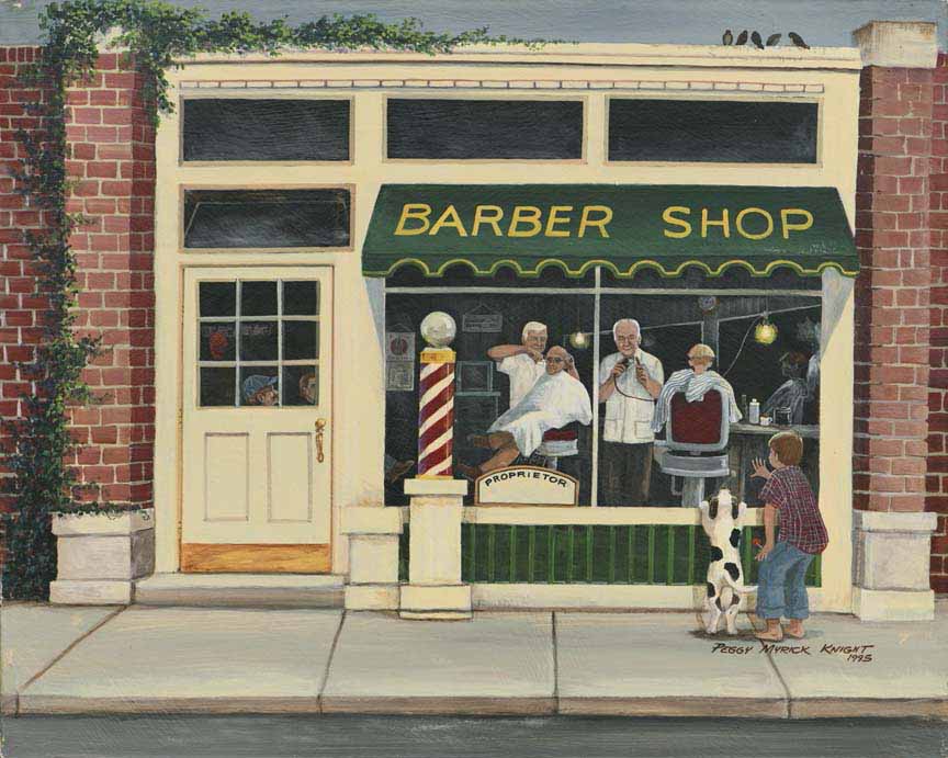 PMK – Barber Shop by Peggy Myrick Knight © Southern Touch Crafters, LLC
