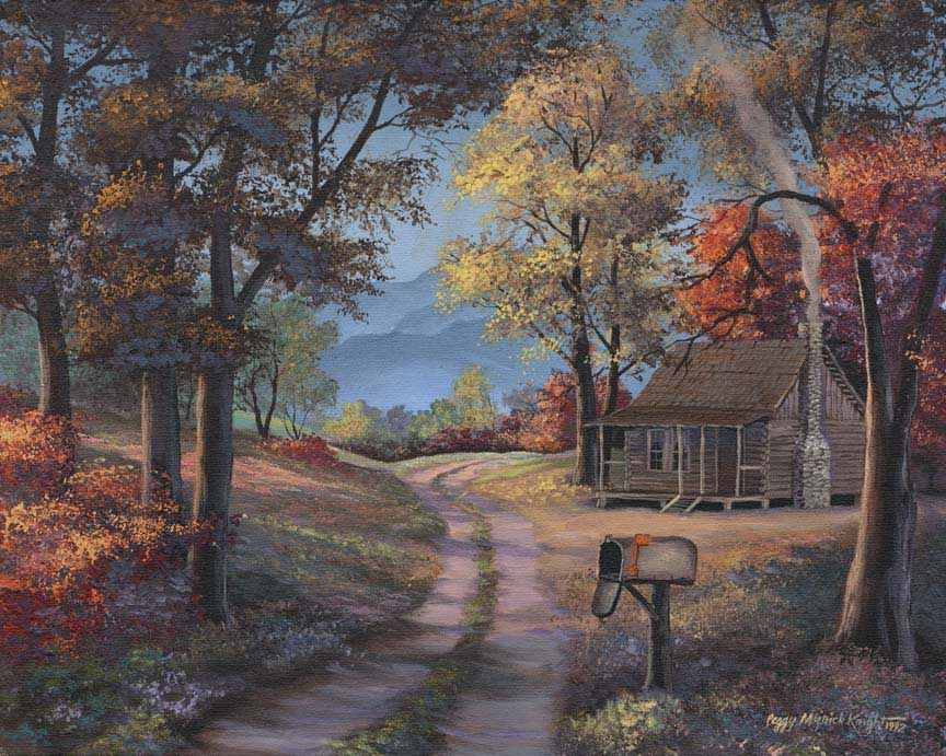 PMK – Cabin In The Woods by Peggy Myrick Knight © Southern Touch Crafters, LLC