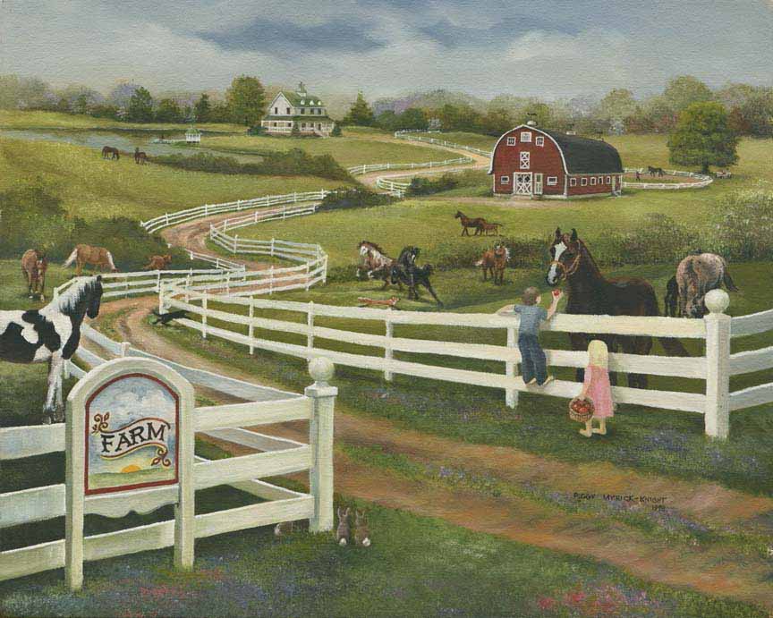 PMK – Horse Farm by Peggy Myrick Knight © Southern Touch Crafters, LLC