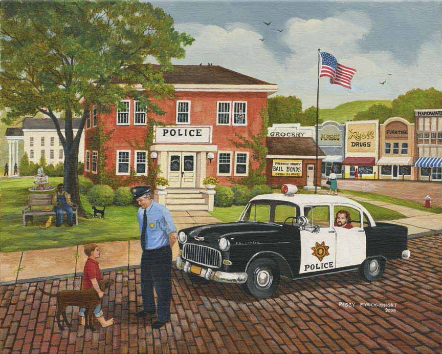 PMK – Police Station by Peggy Myrick Knight © Southern Touch Crafters, LLC
