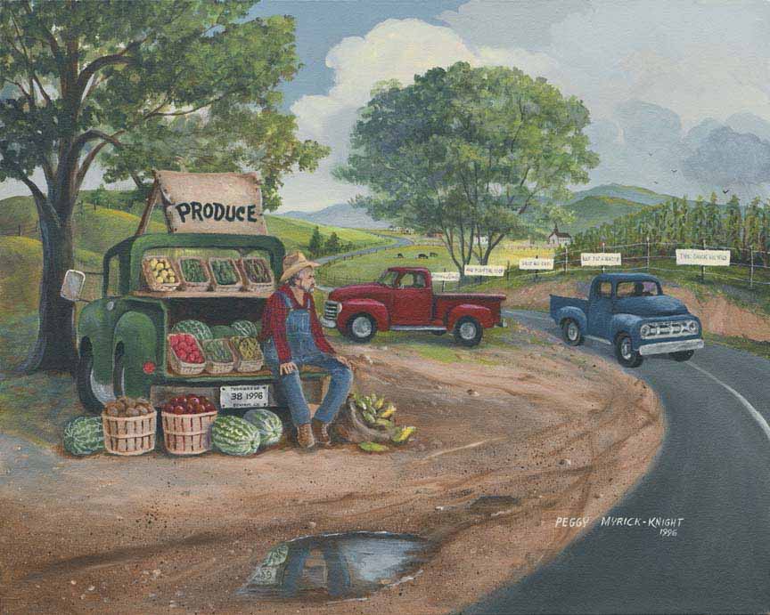 PMK – Produce Stand by Peggy Myrick Knight © Southern Touch Crafters, LLC