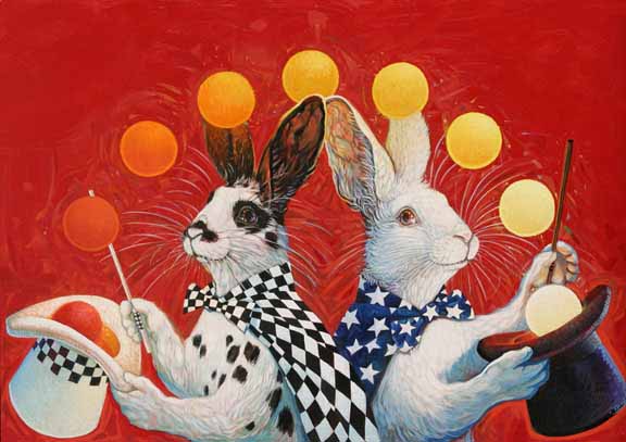 RJW – Juggling Rabbits © Richard Jesse Watson