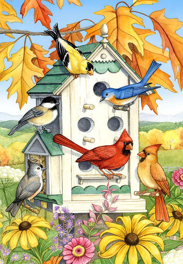 RMB – Bird House with Birds © Rose Mary Berlin