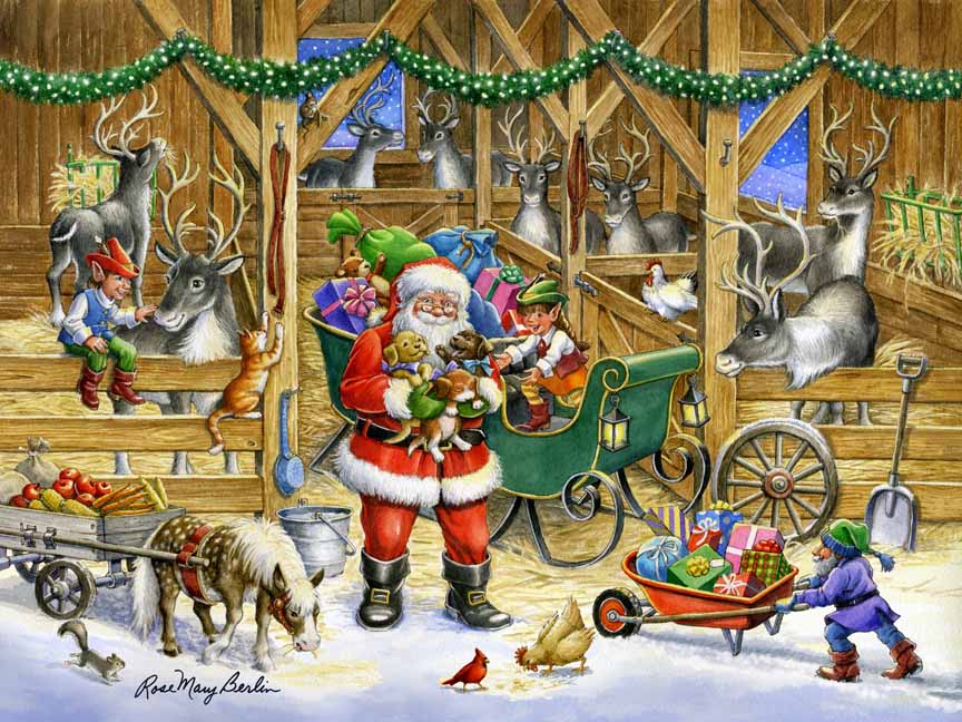 RMB – Christmas – Reindeer Barn © Rose Mary Berlin